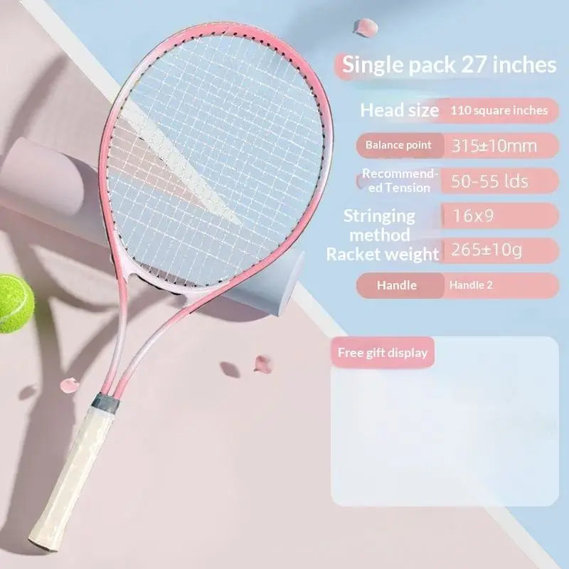 Professional Portable Aluminum Alloy Nylon Sports Racket Designed for College PE Classes in Tennis and Badminton