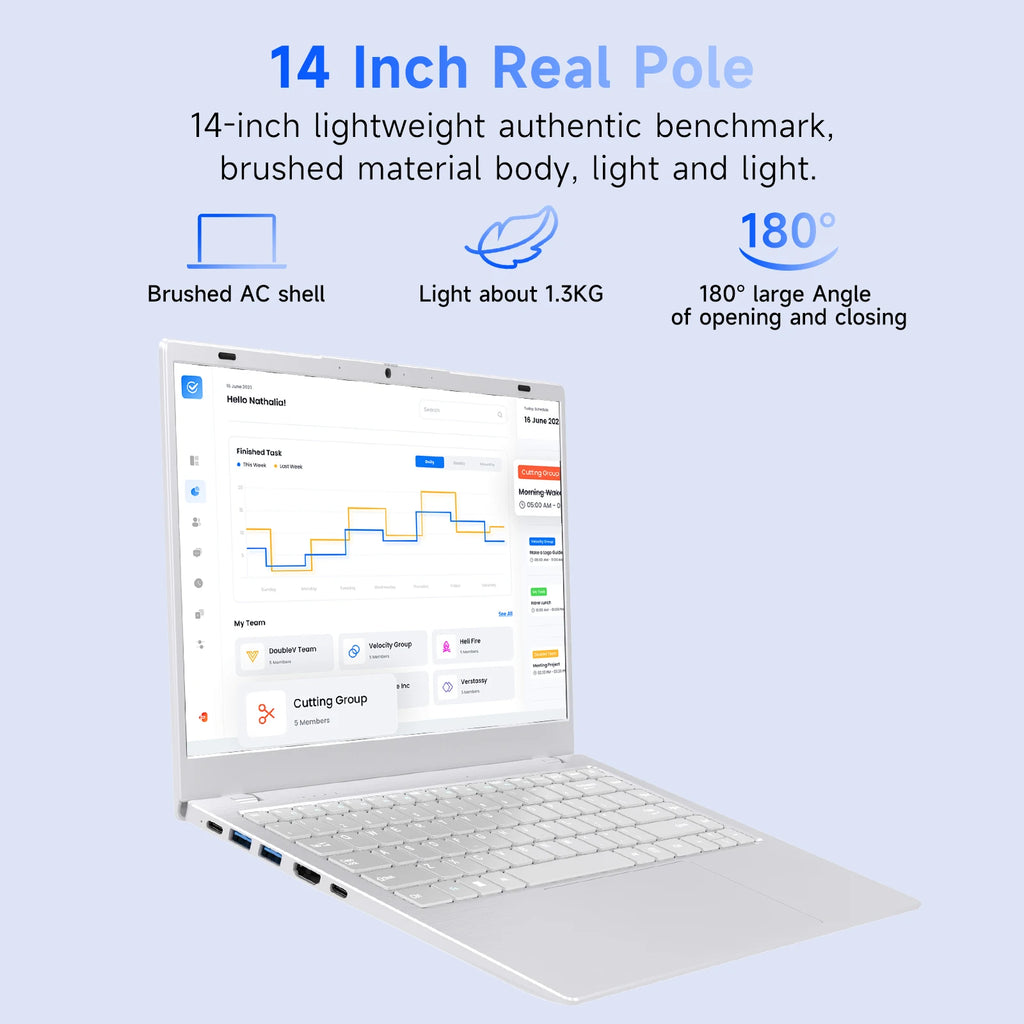 14 Inch Ultra Notebook Intel 4-Core CPU 12GB RAM DDR5 256GB 3.90Ghz Storage Laptops Brand New PC
