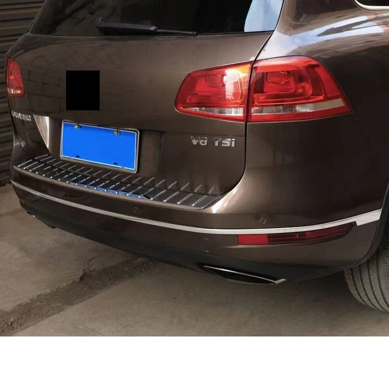 car rear bumper trims for vw Volkswagen Touareg 2010 2011 2012 2013 2014 2015 auto kits upgrade accessories exterior chrome