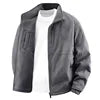 Double-sided Wear Jacket for Men with Fleece Lining, Warm Stand-up Collar, Outdoor Windproof and Waterproof Men's Top