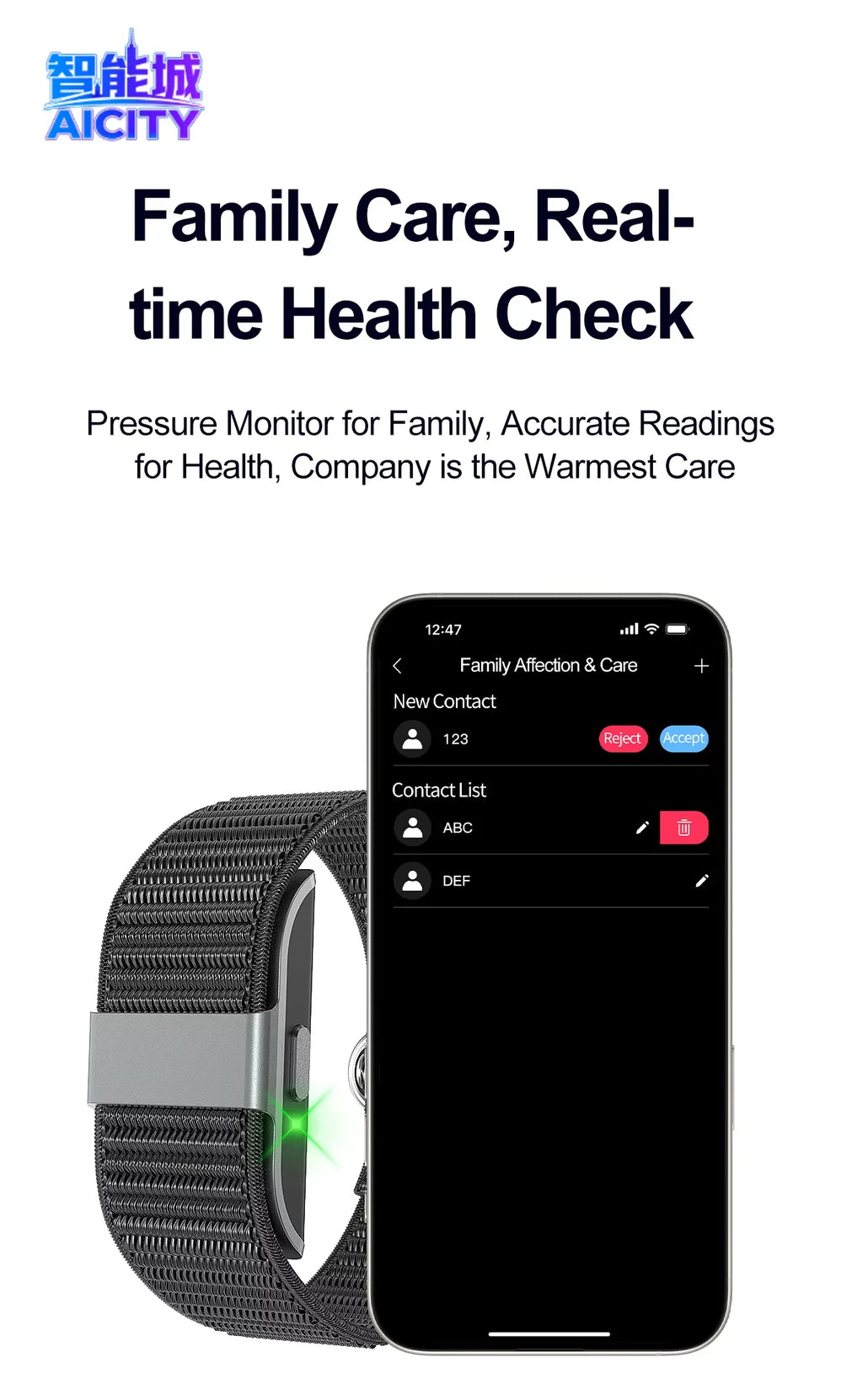 S01 Smart Electronic Bracelet for Sport Fitness Tracker Heart Rate Find My Device & Low Battery Alert Smart Notifications