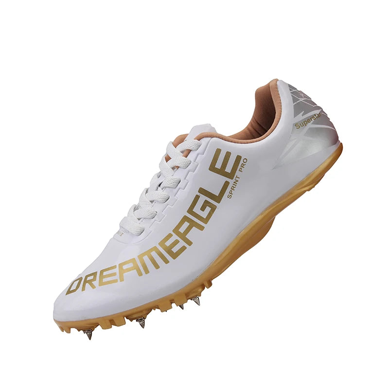 Mirror Face Athletic Running Spikes Track Spike Shoes With Eight 8pcs Nails Sapatos De Atletismo