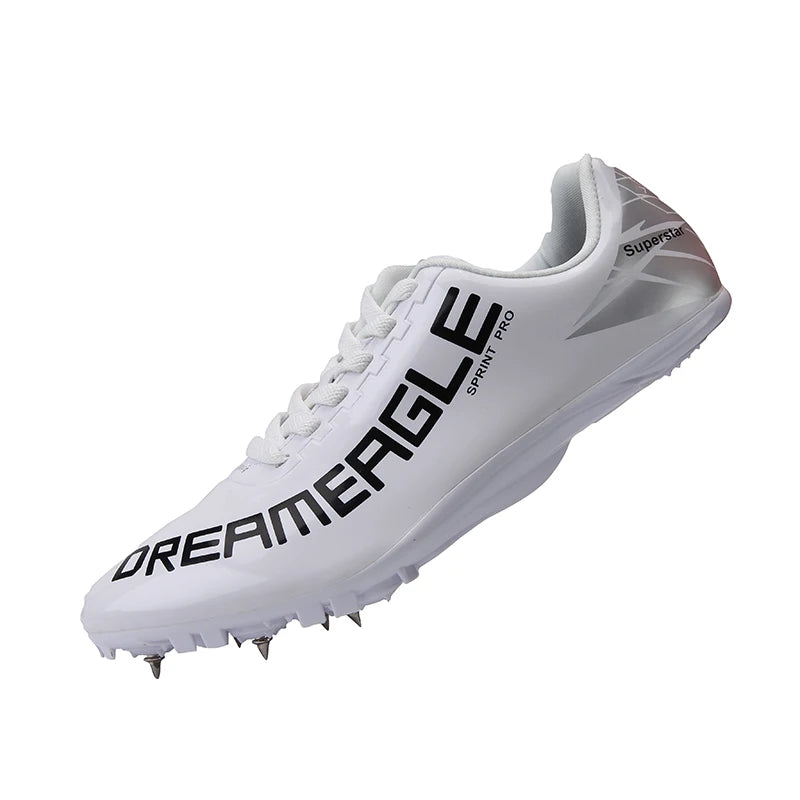 Mirror Face Athletic Running Spikes Track Spike Shoes With Eight 8pcs Nails Sapatos De Atletismo
