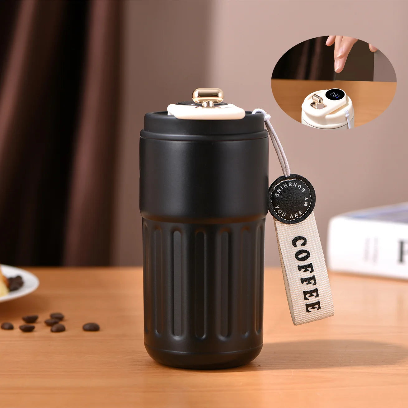 Wholesale Best Price 420 ML Stainless Steel Thermos with Smart LED Custom Logo Coffee Mug Gift Set Low MOQ Stock