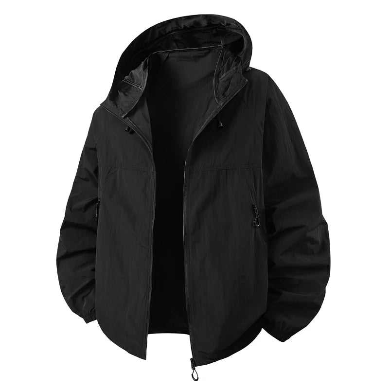 Oem Wholesale Custom Summer Thin Outdoor Casual Jackets Running Hooded Windbreaker Unisex Jacket