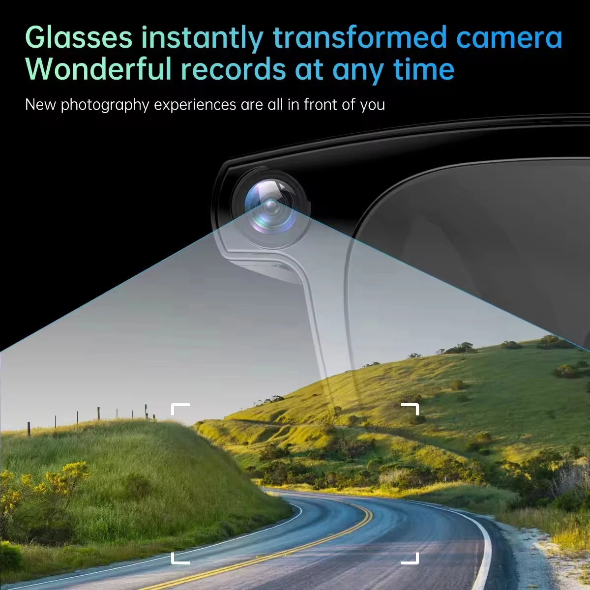 New Arrival Camera Wearable Waterproof IPX-5 800W Video Recording Touch Control Glasses BT Audio Call Outdoor Sports Smart AI