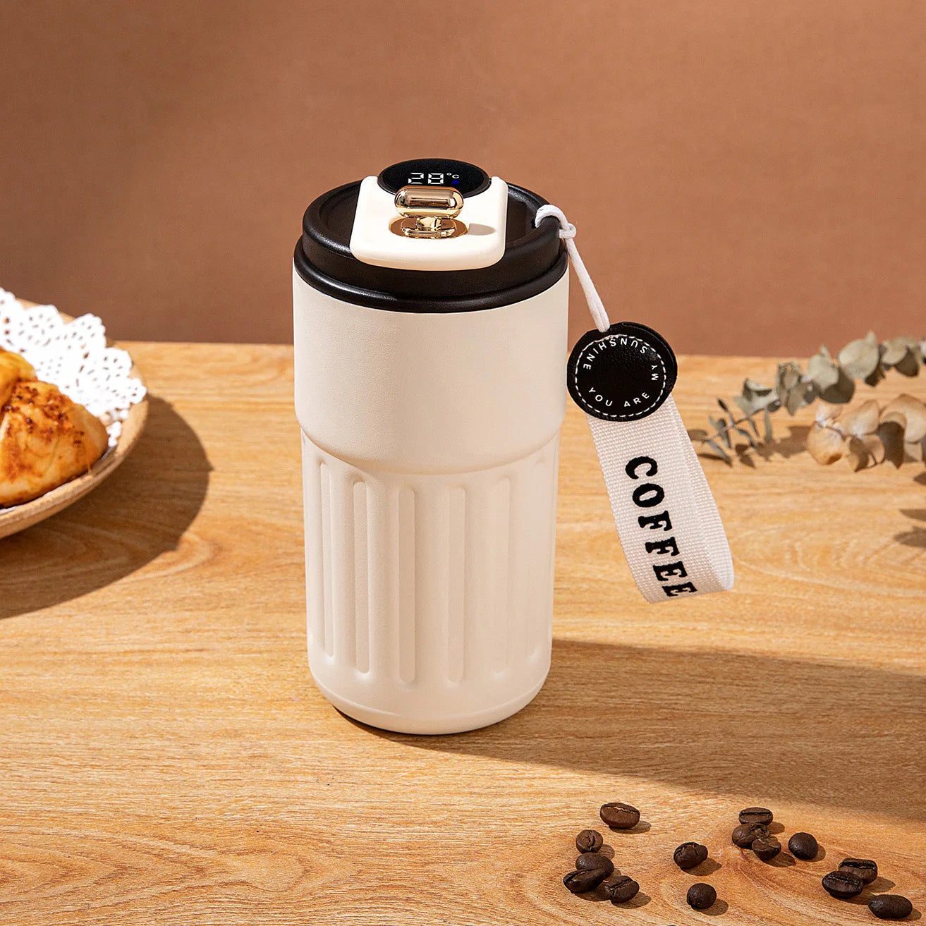 Wholesale Best Price 420 ML Stainless Steel Thermos with Smart LED Custom Logo Coffee Mug Gift Set Low MOQ Stock