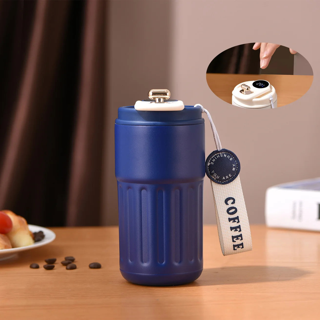 Wholesale Best Price 420 ML Stainless Steel Thermos with Smart LED Custom Logo Coffee Mug Gift Set Low MOQ Stock