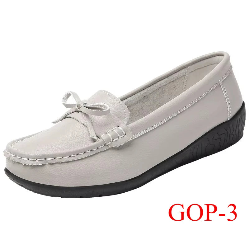 Womens Shoes 2025 Spring Autumn New Women's Nurse Shoes Casual Flat Single Loafers with Slip-On Closure Ladies Shoes