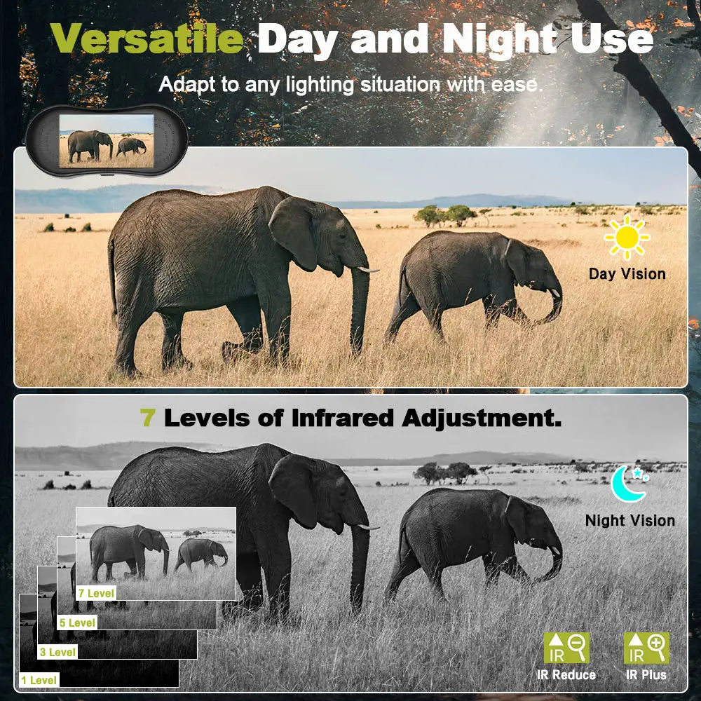 NV2181Digital Night Vision Goggles 4K HD 8X Digital Zoom 3.2' Screen 300m View Night Vison Hunting Scope Night Vision Binoculars