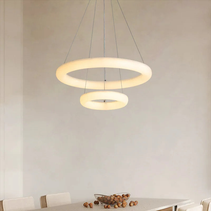 Wholesale LED Bedroom Chandelier Modern Minimalist Dining Room Chandelier Wabi-sabi Style. Round Ring Circular Shape Light