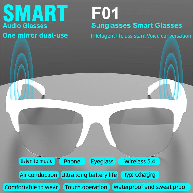 Hot Sale Low Price F01 Smart Wireless Sunglasses Headphones Audio Headsets Music-call Driving Glasses Auriculares Smart Glasses