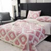 100% Polyester Luxury Jacquard Blanket Diamond Knitted Shawl Printed Geometric Design Four Seasons Use Extra-Large/Large Size