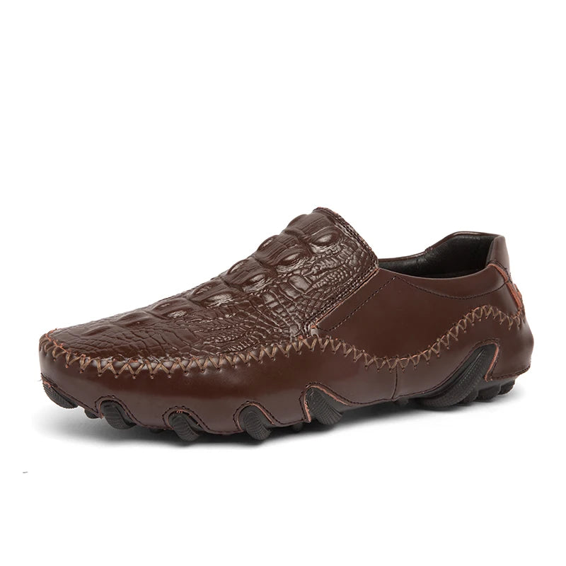 Accept OEM Service 4 Season Large Size Hand Made Genuine Leather Casual Business Career Dress Shoes Men Loafers