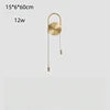 Modern Decorative Acrylic LED Wall Lamp for Indoor Lighting Copper Wireless Minimalist Wall Sconce Light