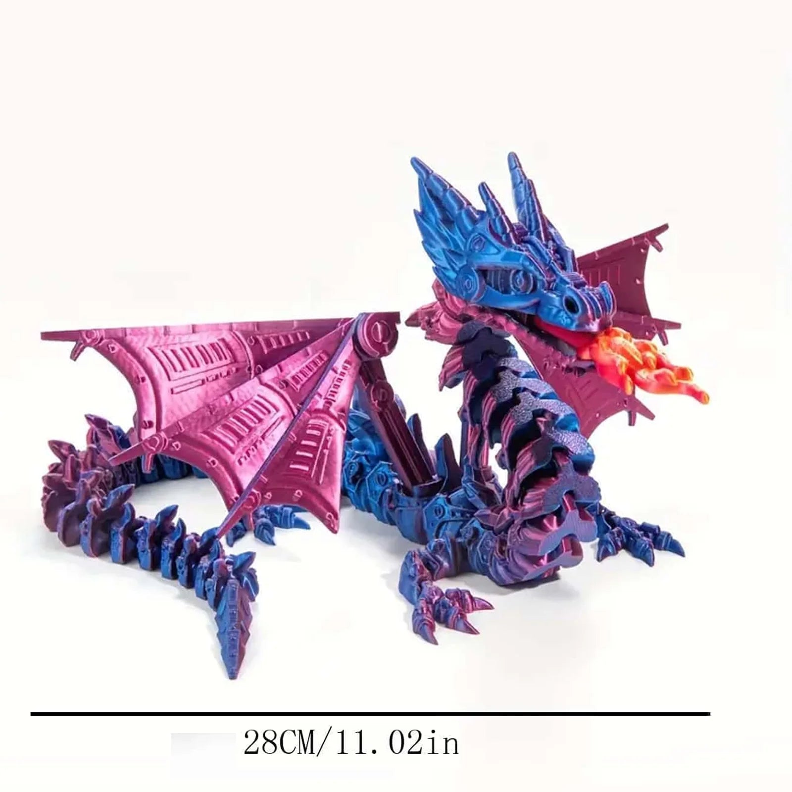 Mini 3D Fire-Breathing Mechanical Dragon Custom Logo Printed Plastic Rods Promotional Toys for Kids