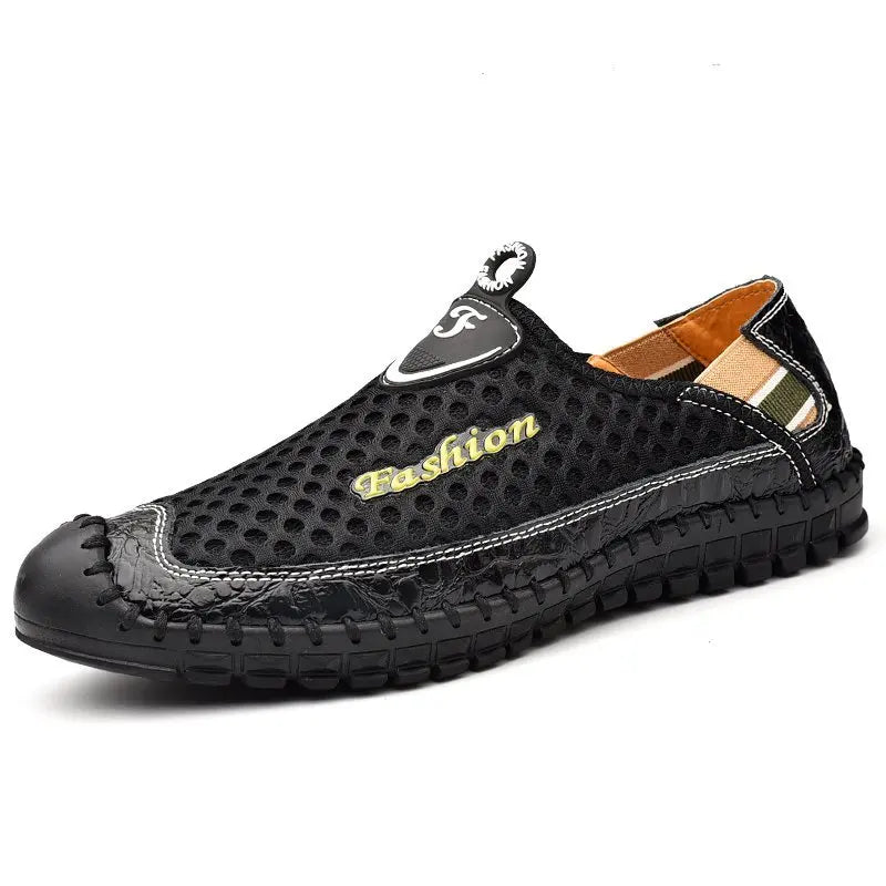 Men's Loafers Shoes Penny Loafer Flats Walking Shoes Outdoor Low-top Slip on Air Mesh Handmade  Light Weight Summer Breathable - Free Item.