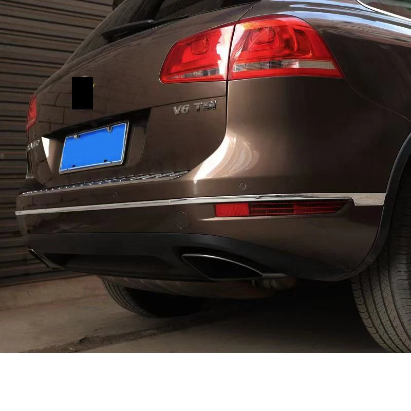 car rear bumper trims for vw Volkswagen Touareg 2010 2011 2012 2013 2014 2015 auto kits upgrade accessories exterior chrome