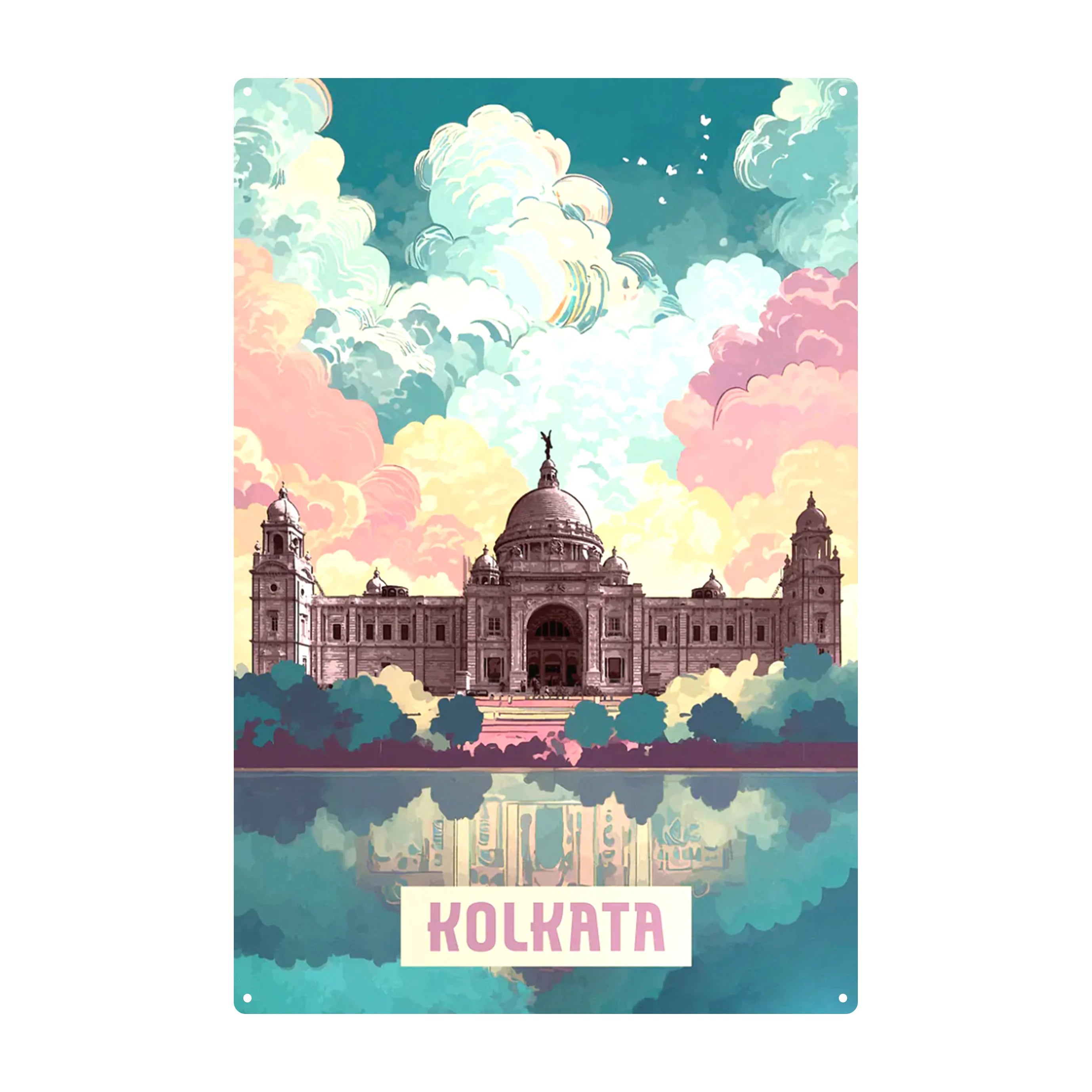 2025 Custom Retro Home Decorative Metal Sign Wholesale Tin Poster UV Printed India Scenic Spot Wall Decor From Home