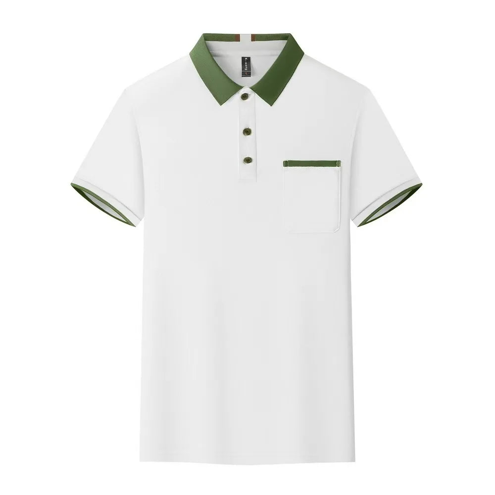 New Design Unisex Plain Short Sleeves Corporate Oversized ProfessionalGolf T-shirtLapel Custom Work