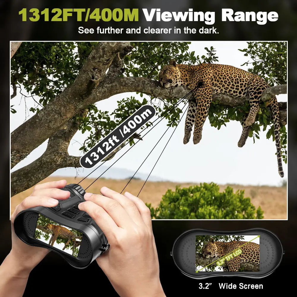 NV2181Digital Night Vision Goggles 4K HD 8X Digital Zoom 3.2' Screen 300m View Night Vison Hunting Scope Night Vision Binoculars