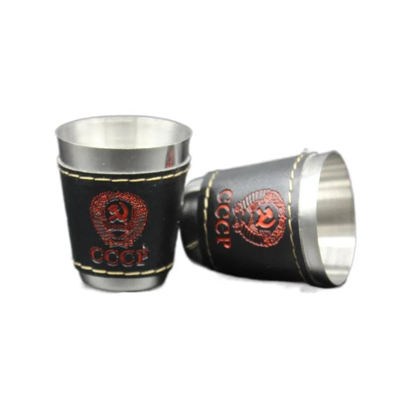 1/2oz Outdoor portable Stainless Steel Cups with case Shots Set Mini Glasses For beer Wine whisky voldka Hiking Camping Water