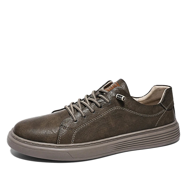 Men's Skateboarding Shoes Loafers Sneakers Skate Shoes Lace up Leather Low-top Slip on Flats Loafer Retro Handmade Light Weight