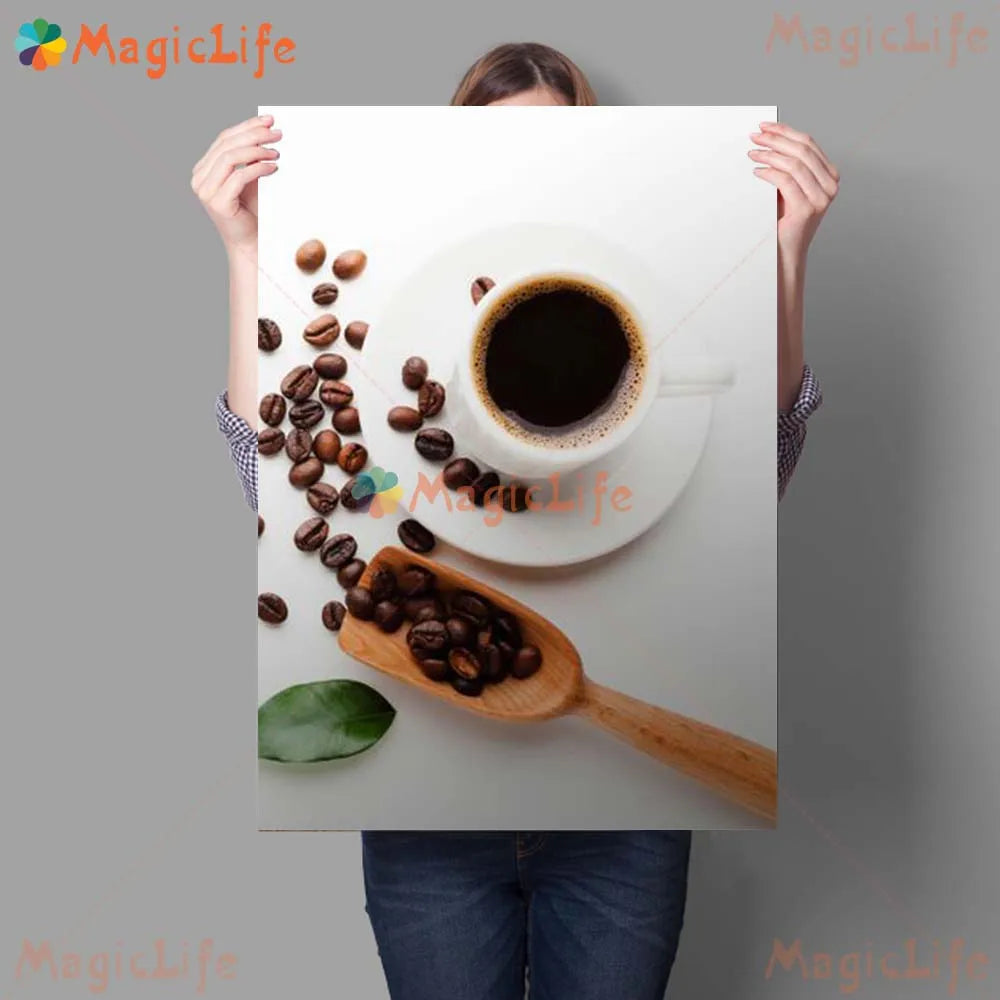 Coffee Beans Cafe Shop Photos Posters Wall Pictures For Living Room Decor Nordic Poster Wall Art Canvas Painting Unframed