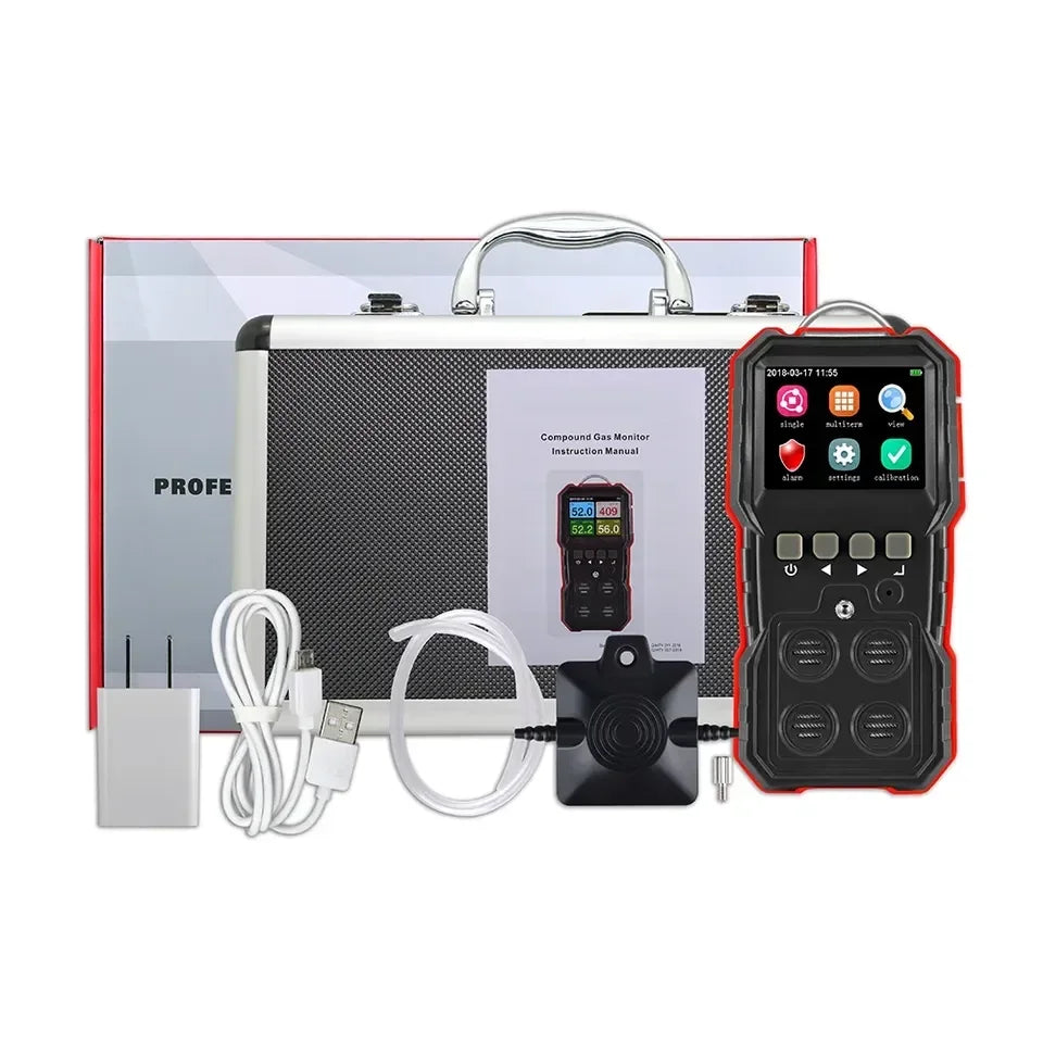 WT8811 Gas Analyzer Multi-Compound Monitor for Combustible Gas CO2 Oxygen (O2) Hydrogen Sulfide (H2S) Carbon