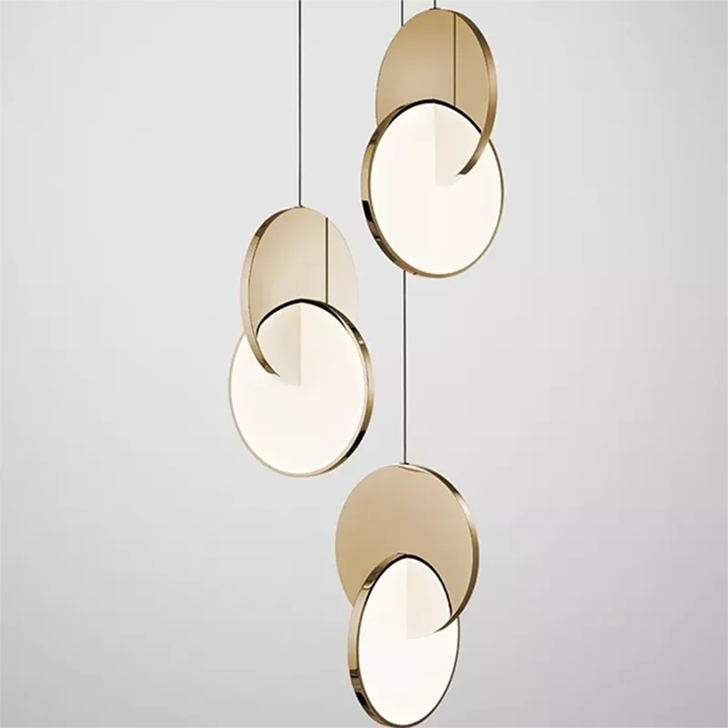 Hot Sale Modern LED Iron Hanging Lamp Gold Pendant Lights for Home Decoration Hotel Hall Restaurant Cafe