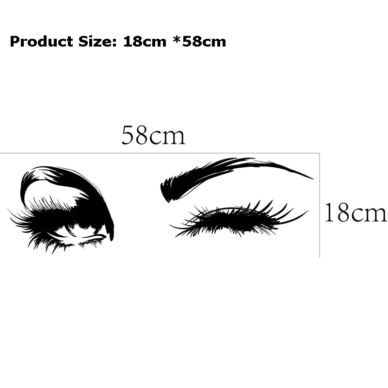 Wall Decals Beautiful Charming Eyes Lashes Wink Decor Wall Art Mural Vinyl Decal Stickers Interior Design Bedroom Sticker - Free Items Weekend.