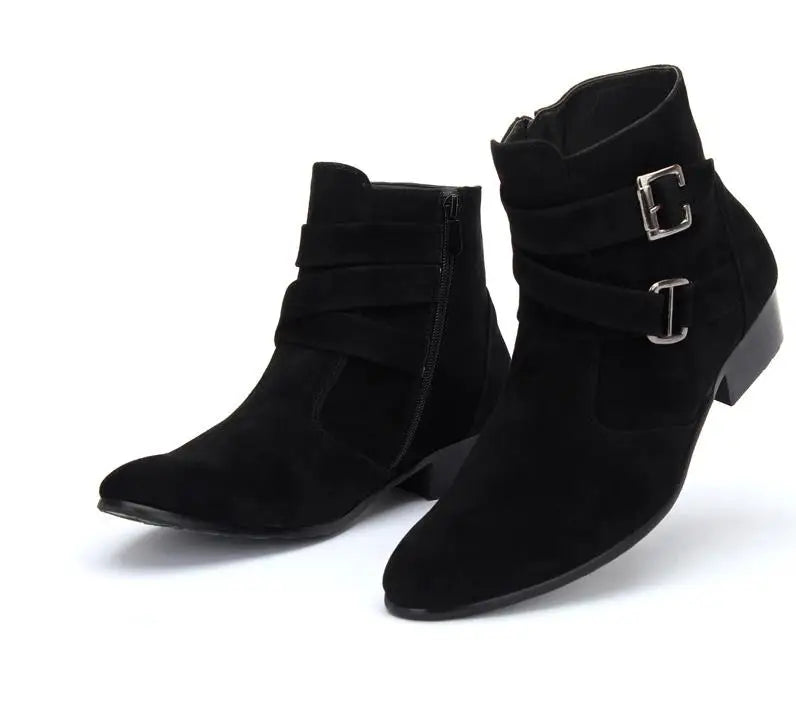 Men Boots  Fashion Microfiber Leather Fur Boots Winter Nubuck Leather Warm Men Shoes Outdoor boots