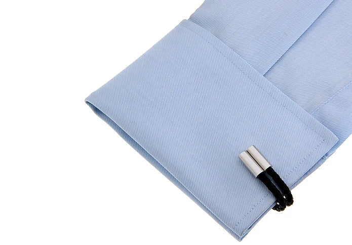 iGame Designer Cufflinks Novelty PU Leather Links Design Black Color Cuff Links Wholesale & Retail