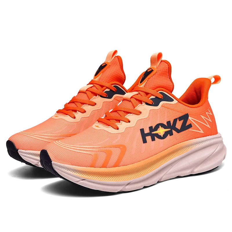 Women's Men's Track Trail-running Shoes Running Minimal Platform Stretch Fabric Air Mesh Athletic Low-top Lace Up Sport Light