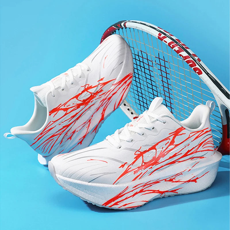 Teenagers Men's Lace-up Pointed Toe Anti-Slip Comfort Mesh Upper Sports Sneakers for All Seasons