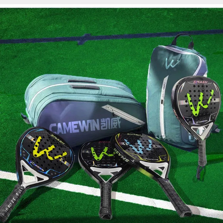 CAMEWIN Kaiwei High Power Padel Tennis Racket with EVA Grip and Nylon Net for Training Game-Direct Manufacturer's Stock