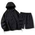 Unisex Jogger Suit Custom Logo 2 Piece Nylon Long Sleeve Jacket Shorts Set Women Sweatsuit Workout Clothing Mens Track Suits