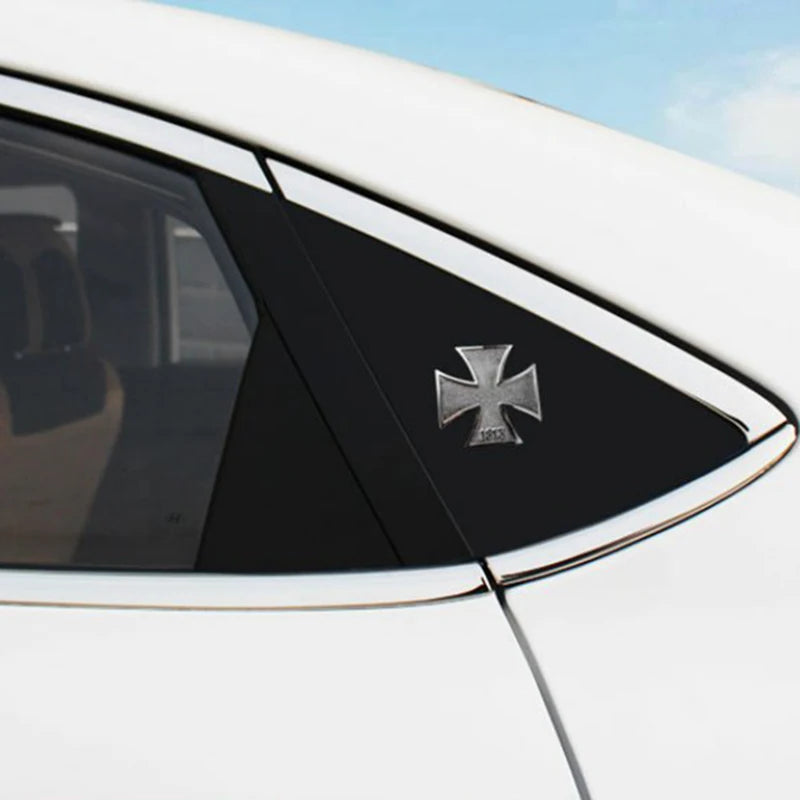 Iron Cross Chrome Metal Germany 1813 Malta Virtue Symbol Medal Cross Emblem Motorcycle Car Styling Badge Stickers Decal Auto Pat