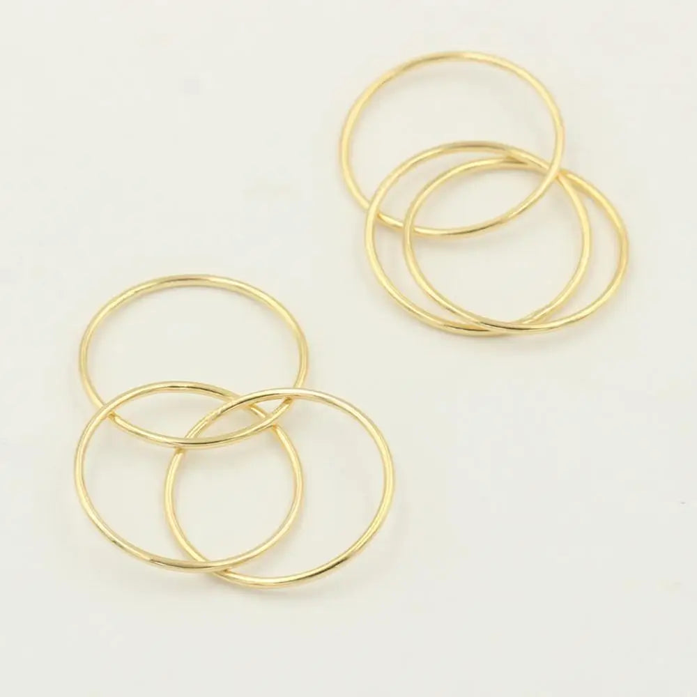 GR061 Tarnish Free 14k Gold Filled Jewelry 1.0mm Rolling Dainty Ring Daily Wear for Women