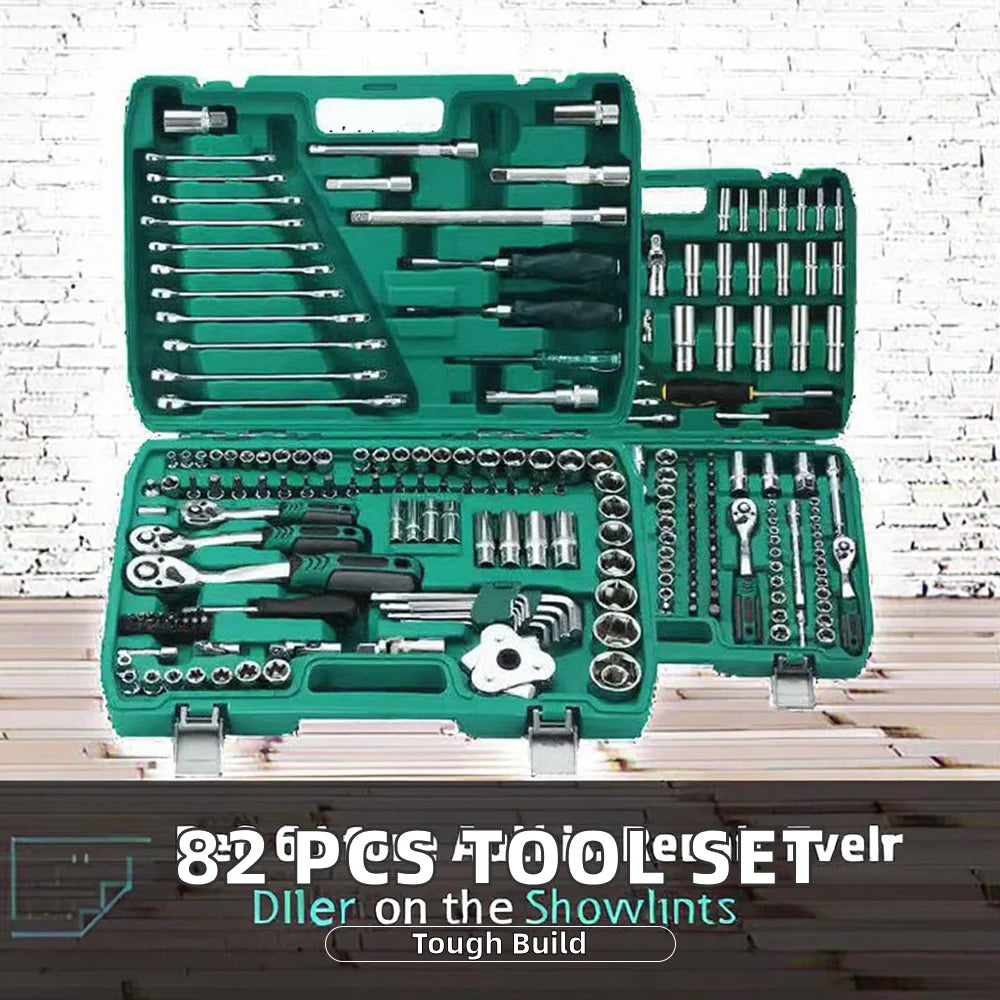 China Factory 82 PCS Box Spanner Socket Wrench Set Vehicle Tools Tool Set