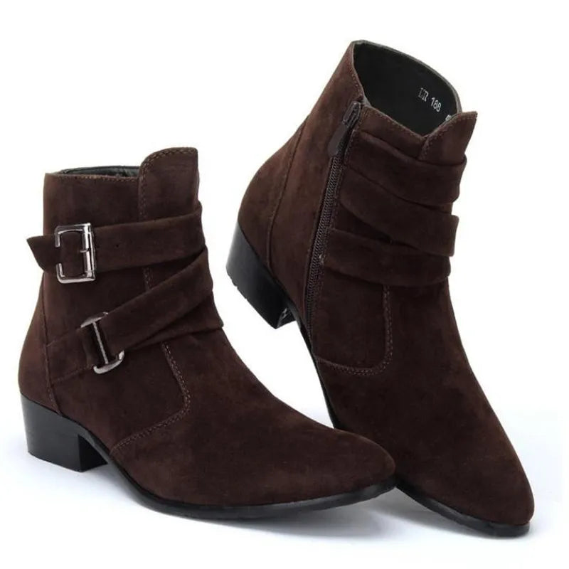 Men Boots  Fashion Microfiber Leather Fur Boots Winter Nubuck Leather Warm Men Shoes Outdoor boots