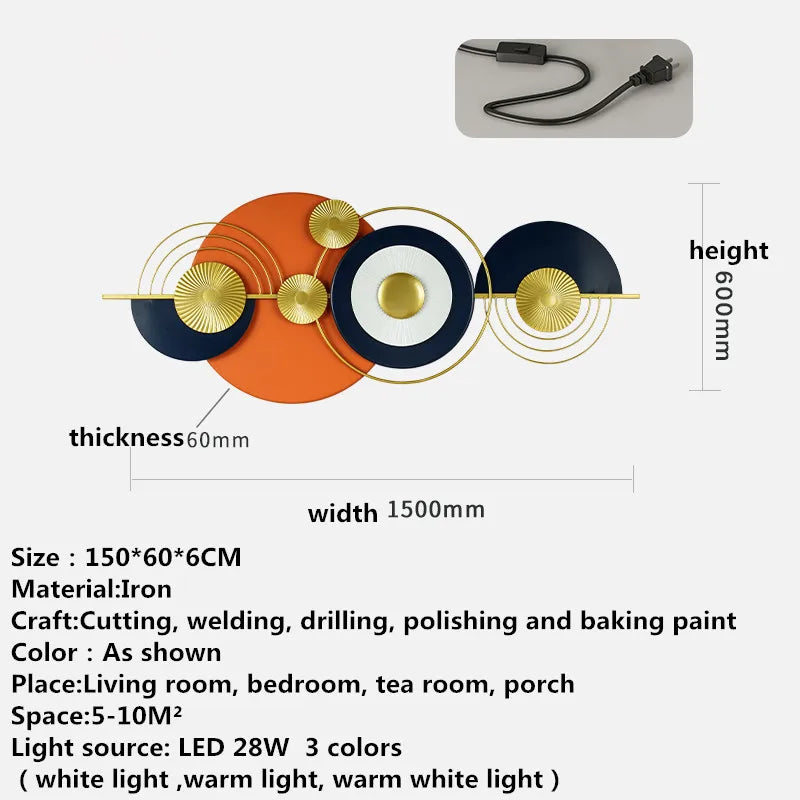 Contemporary Light Luxury Creative Background Sconce for Home Living Room Bedroom Decor Wall LED Picture Lamp