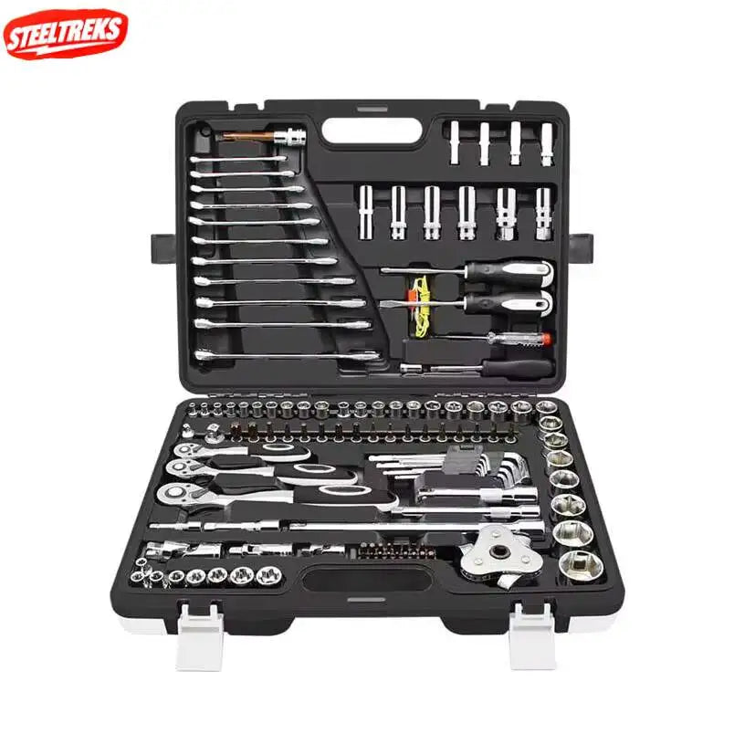 Diverse Piece Household Hand Tool Sets with Storage Case Combination Socket Set for DIY & Repair OEM Customizable Packaged Box