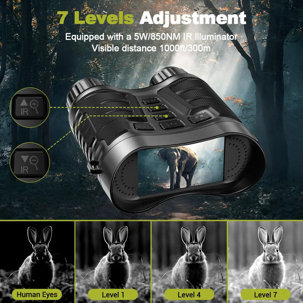 NV2181Digital Night Vision Goggles 4K HD 8X Digital Zoom 3.2' Screen 300m View Night Vison Hunting Scope Night Vision Binoculars