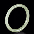Wholesale Jewelry Natural Stone Light Green Afghan Real Jade Bangles Bracelet Transparent White Valentine's Day Gift Bangles