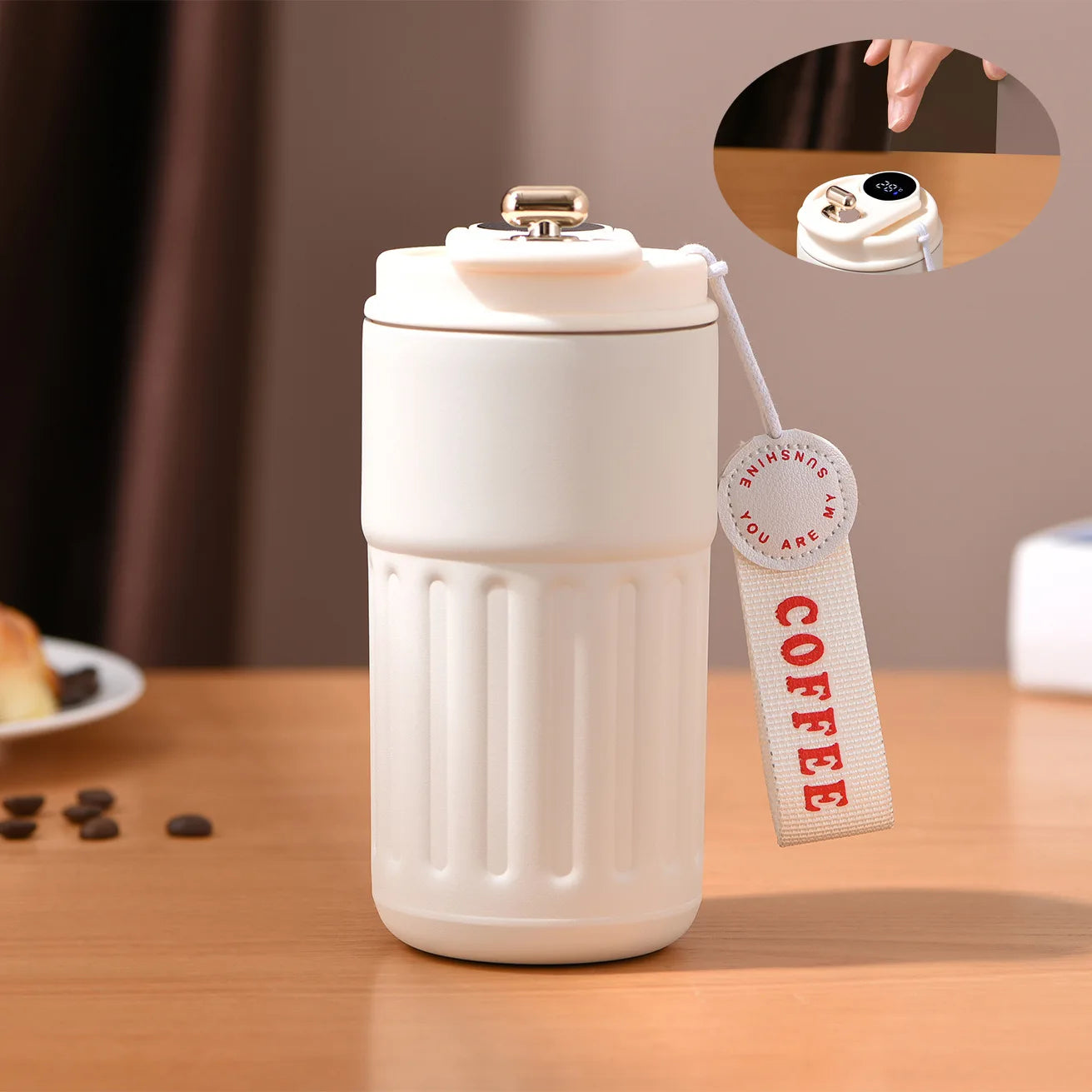 Wholesale Best Price 420 ML Stainless Steel Thermos with Smart LED Custom Logo Coffee Mug Gift Set Low MOQ Stock