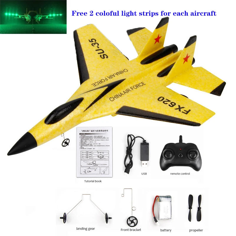 Plane Toy SU-35 RC Remote Airplanes Children Gift Assembled Flying Model Toys Outdoor Toys Outdoor Toys