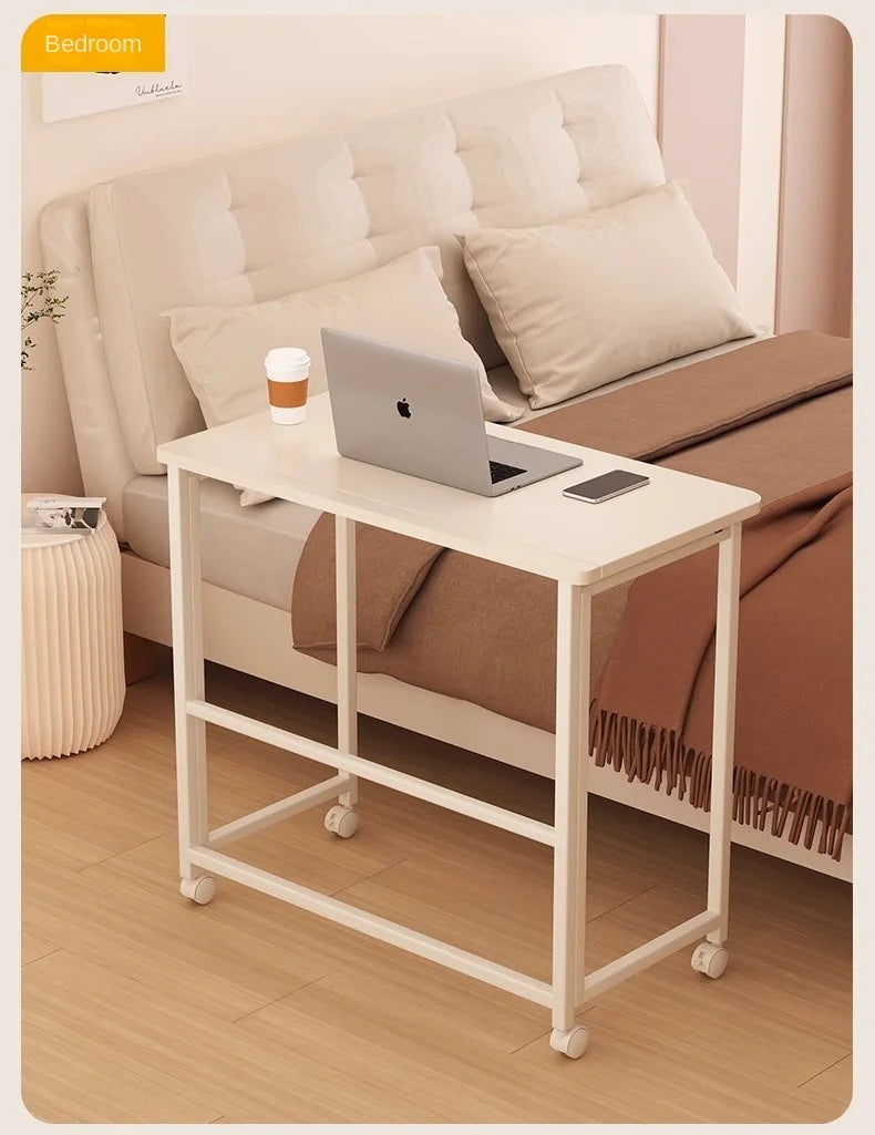 High Quality Foldable Desk Small Ground Unit Bedside Multifunctional Simple Density Board and Iron StandComputer Office Table