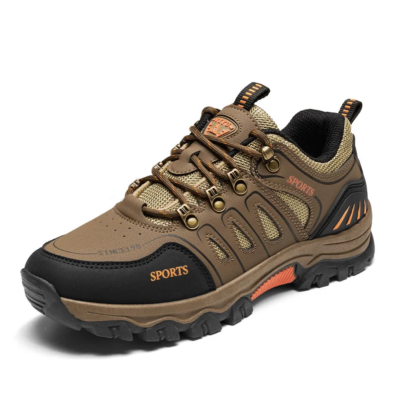 Men's Mountaineering Shoes Outdoor Hiking & Trekking Backpacking Boots Trail Cross Country Low-top Lace up Sport Sneakers Autumn