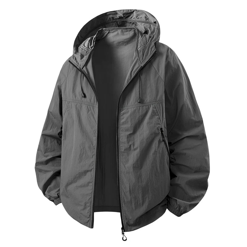 Oem Wholesale Custom Summer Thin Outdoor Casual Jackets Running Hooded Windbreaker Unisex Jacket